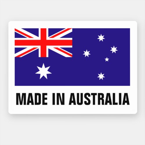 Made in Australia custom flag vinyl stickers
