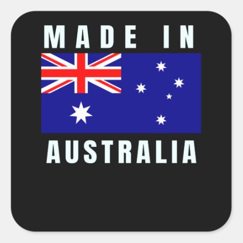 made in australia square sticker