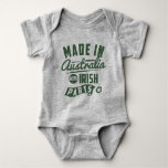 Made In Australia With Irish Parts Baby Bodysuit at Zazzle