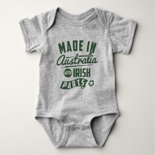 Made In Australia With Irish Parts Baby Bodysuit