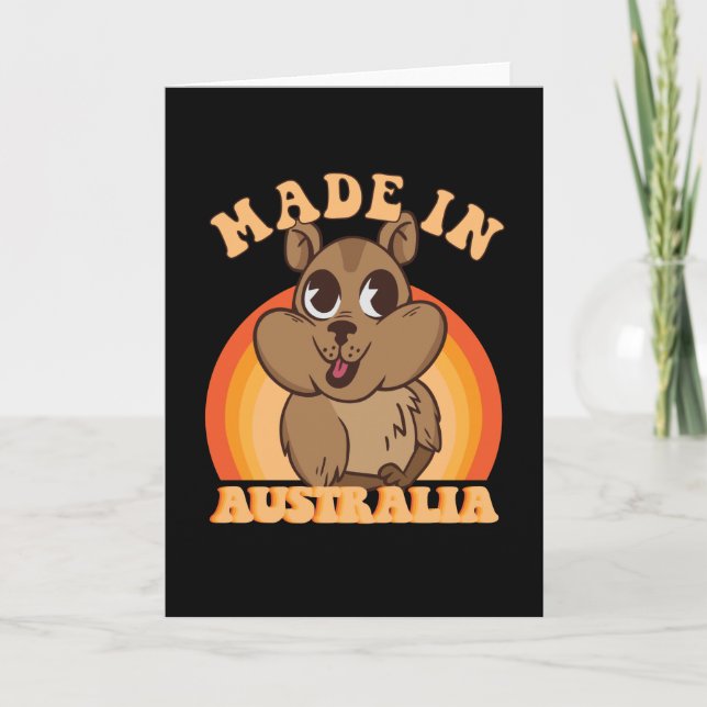 MADE IN AUSTRALIA WOMBAT CARD (Front)