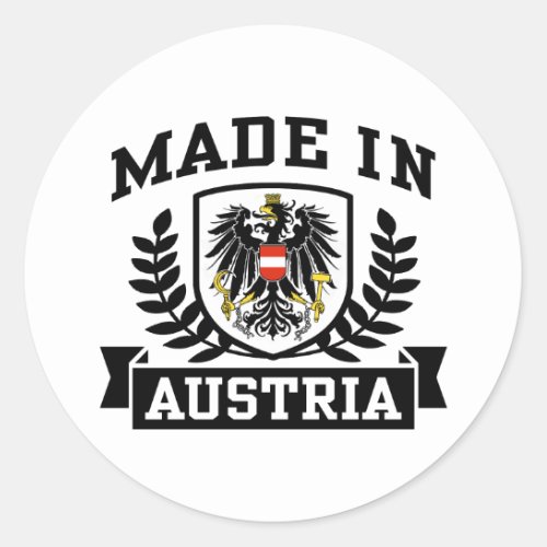 Made In Austria Classic Round Sticker