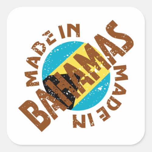 Made In Bahamas Square Sticker