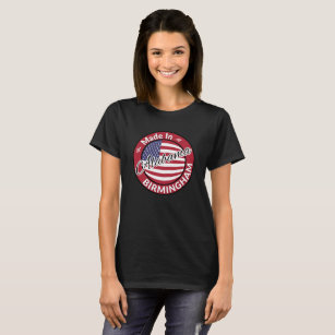 Made in Birmingham Alabama Stars and Stripes Flag T-Shirt