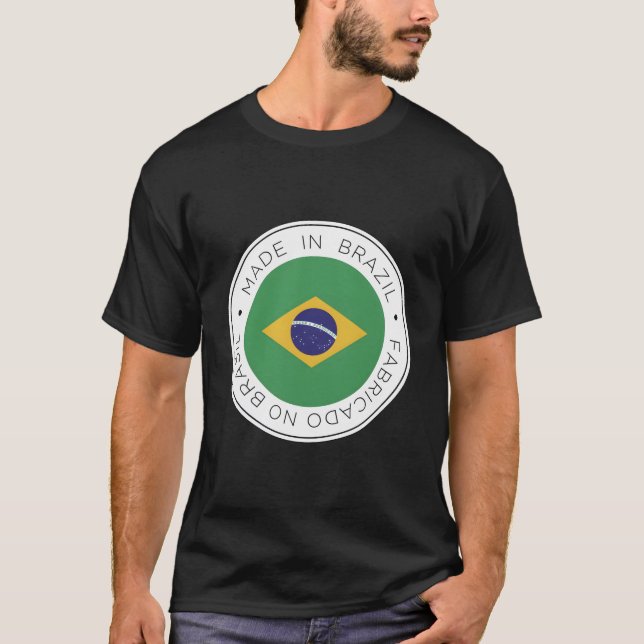 Made In Brazil Flag T-Shirt (Front)