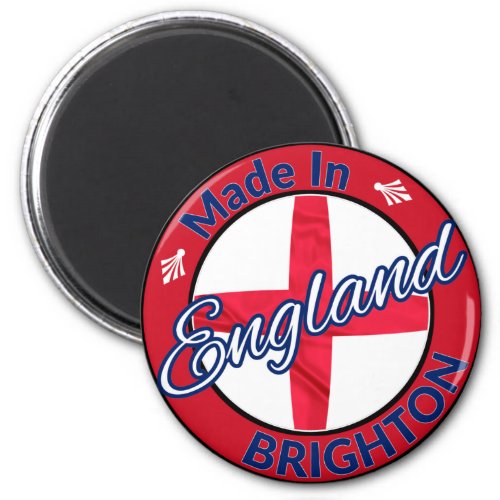 Made in Brighton England St George Flag Magnet