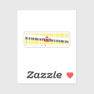 Made in Brunei Barcode Flag Sticker