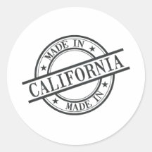 Made In California Stamp Style Logo Symbol Black