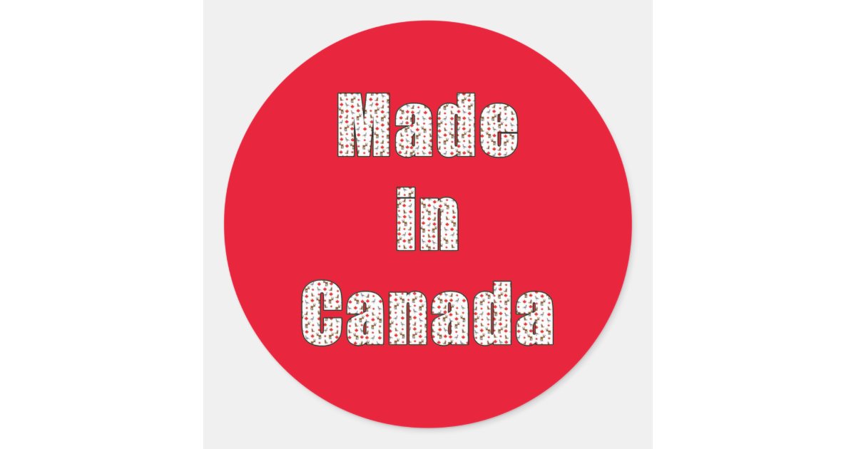 Made In Canada Classic Round Sticker | Zazzle