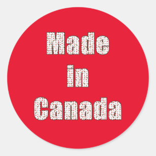 Made In Canada Classic Round Sticker