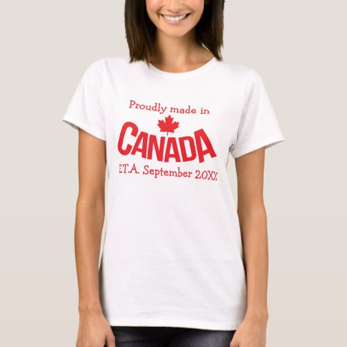 Made in Canada ETA maternity flag tee