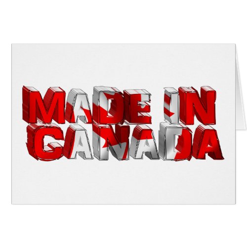 Made in Canada Flag Text