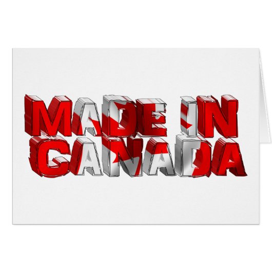 Made in Canada Flag Text Cards (Front Horizontal)