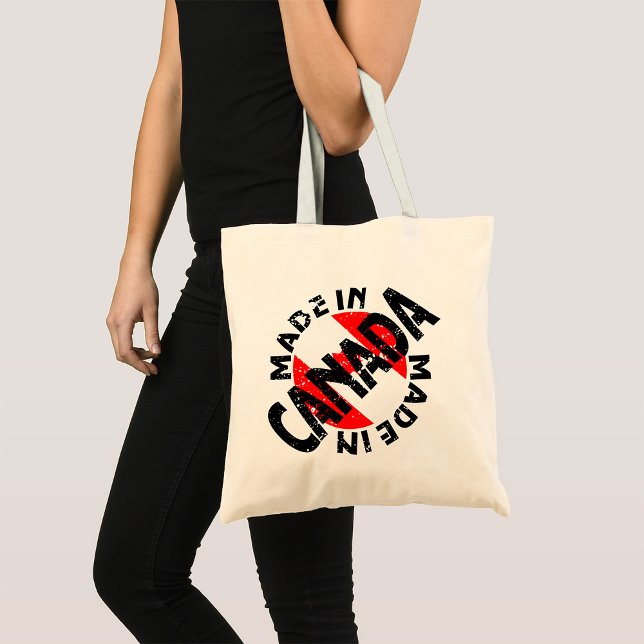 Made In Canada Label Tote Bag (Creator Uploaded)