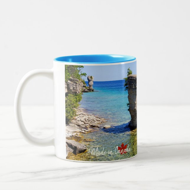Made in Canada-The view Two-Tone  Coffee Mug (Left)