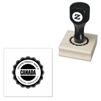 Made In Canada Wooden Bright Pink Ink Seal Office
