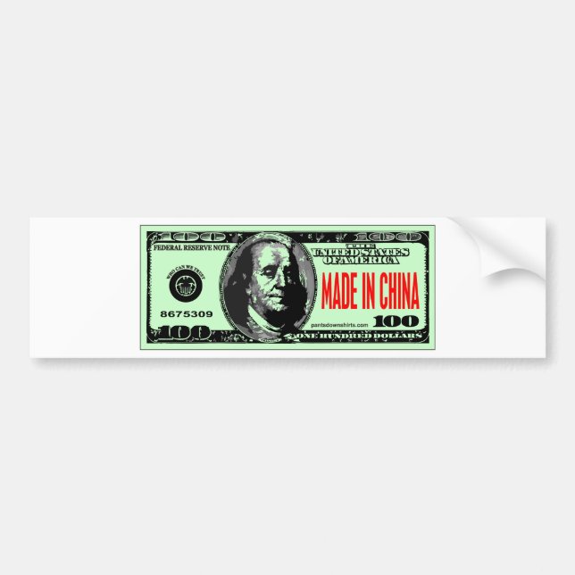 MADE IN CHINA BUMPER STICKER (Front)