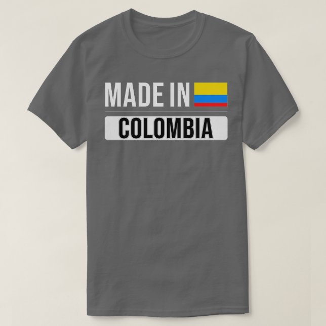 Made In Colombia Gift for Colombian With Roots Fro T-Shirt (Design Front)