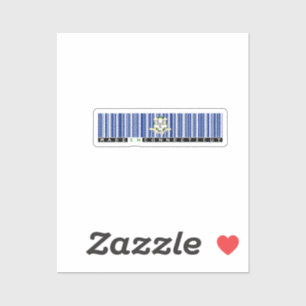 Made in Connecticut Barcode Flag Design Sticker
