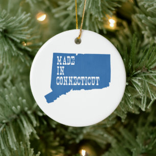 Made In Connecticut Ceramic Ornament