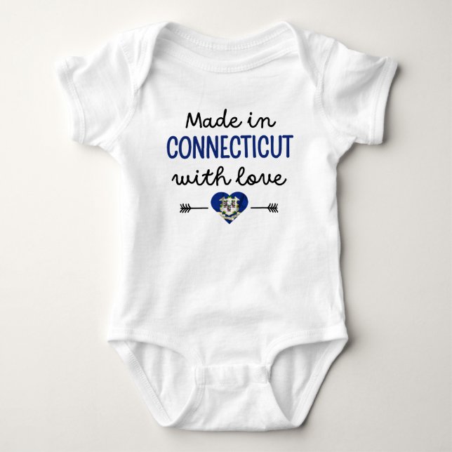 Made in Connecticut with Love Baby Bodysuit (Front)