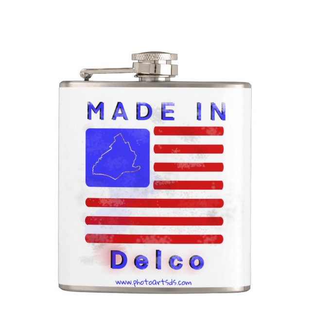Made in Delco Flask (Front)