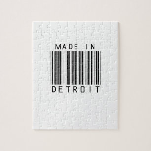 Made in Detroit Barcode Jigsaw Puzzle