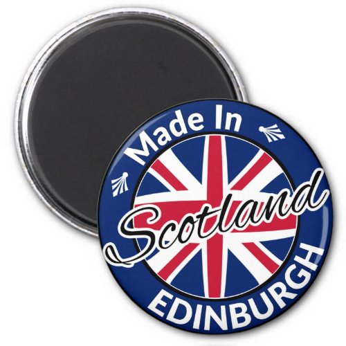 Made in Edinburgh Scotland Union Jack Flag Magnet