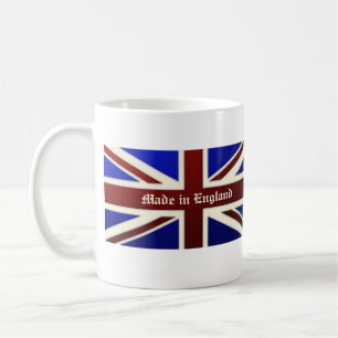 Made in England Metallic Union Jack Flag Coffee Mug