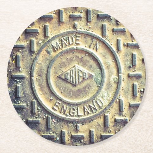 Made in England  Round Paper Coaster