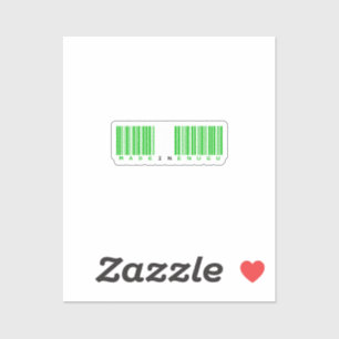 Made in Enugu State Barcode Flag Sticker