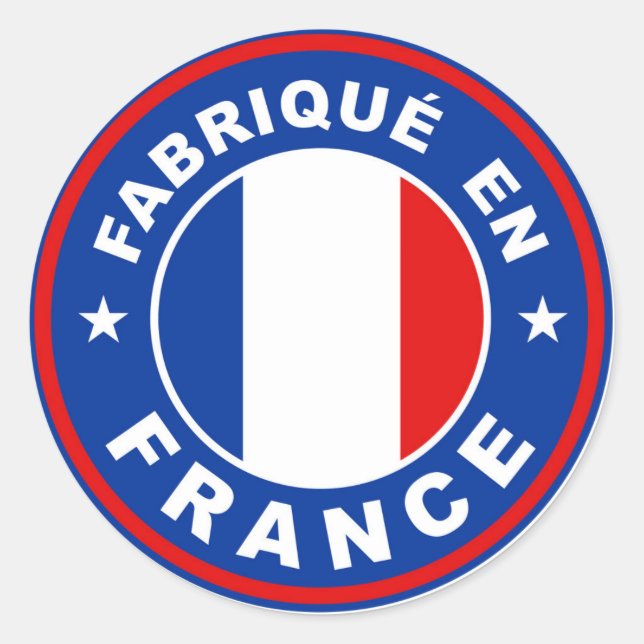 made in france country flag label fabrique french (Front)