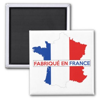 Made In France Country Map Flag Label Magnet by tony4urban at Zazzle