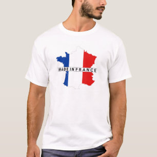 made in france country map flag product label T-Shirt
