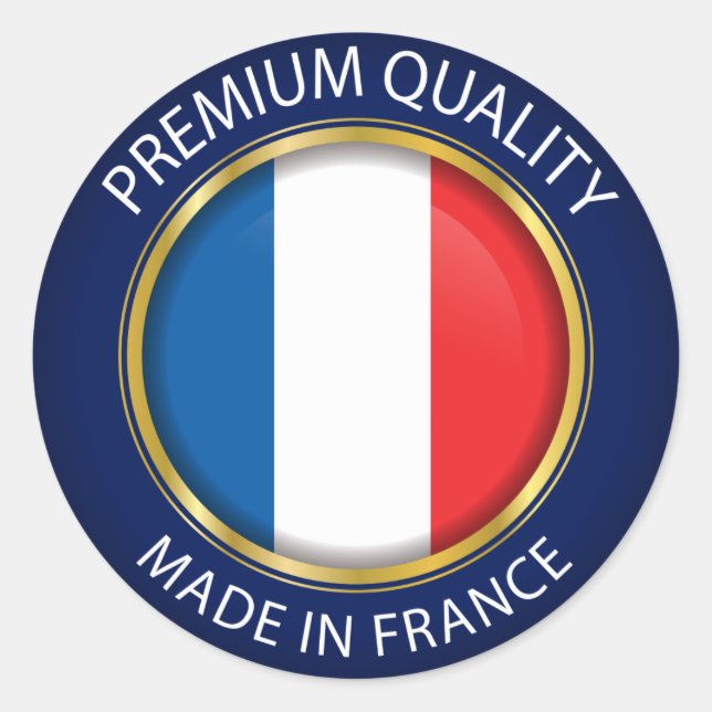 Made in France Flag, French Colors Seal (Front)