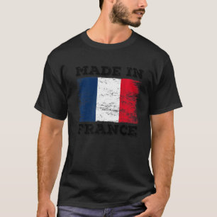 Made In France With French Flag Novelty Graphic Co T-Shirt