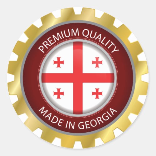 Made in Georgia Flag Georgian Flag Seal Icon