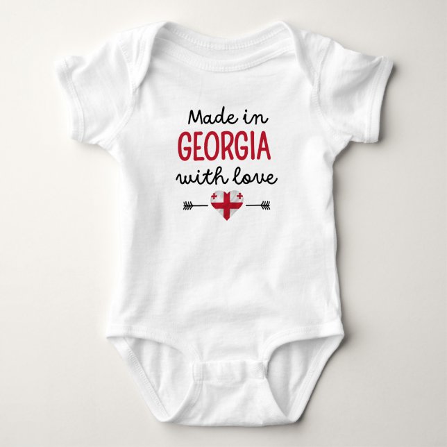 Made in Georgia with Love Baby Bodysuit (Front)