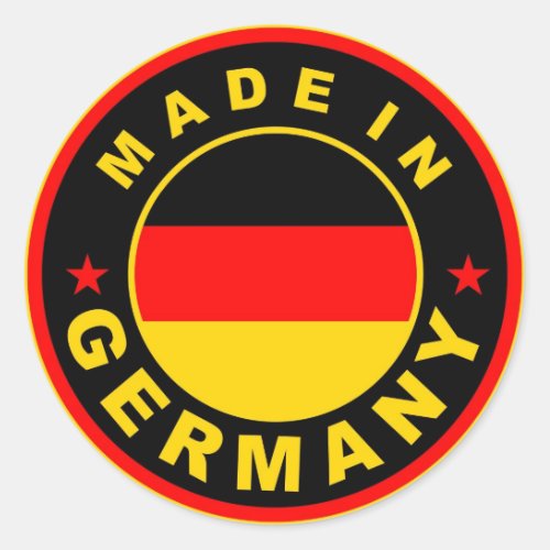 made in germany country flag label round stamp