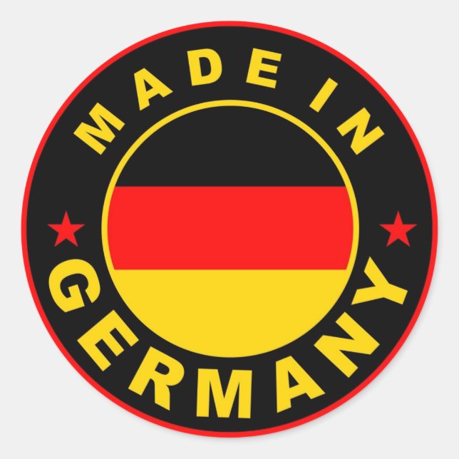 made in germany country flag label round stamp (Front)