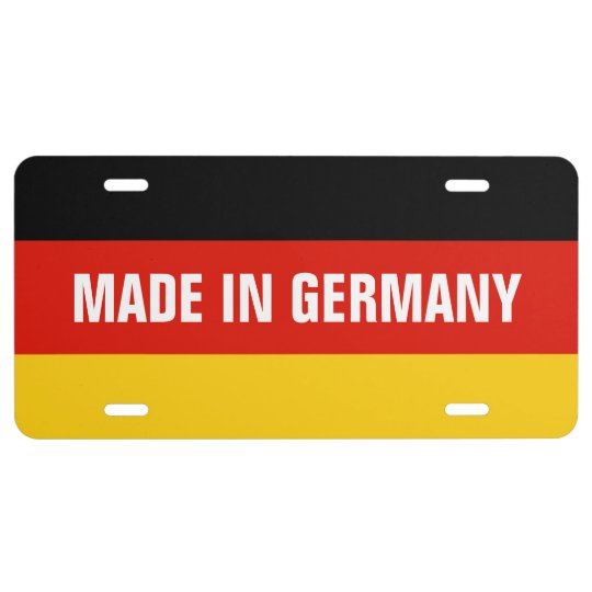 Made in Germany German flag license plate