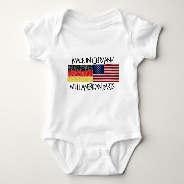 Made in Germany with american parts Baby Bodysuit (Front)