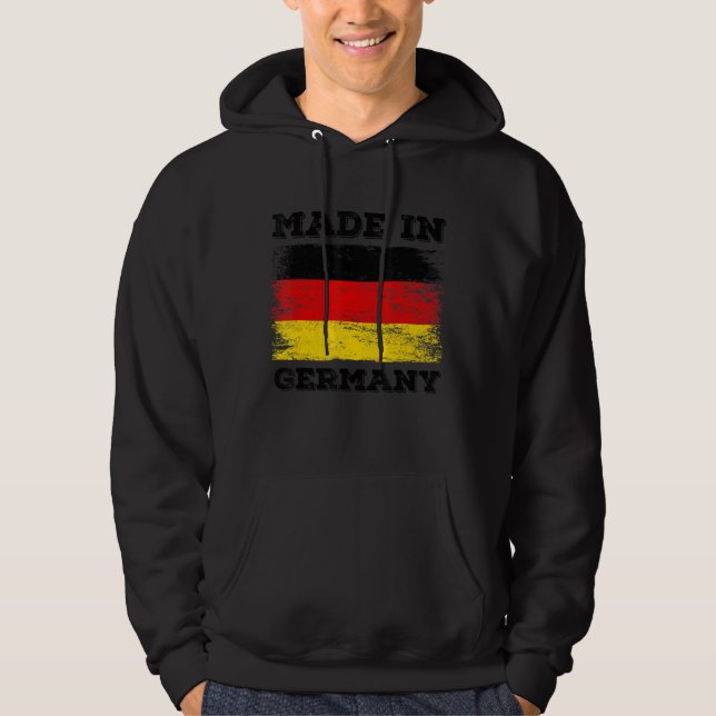 Made In Germany With German Flag   Graphic Designs Hoodie (Front)