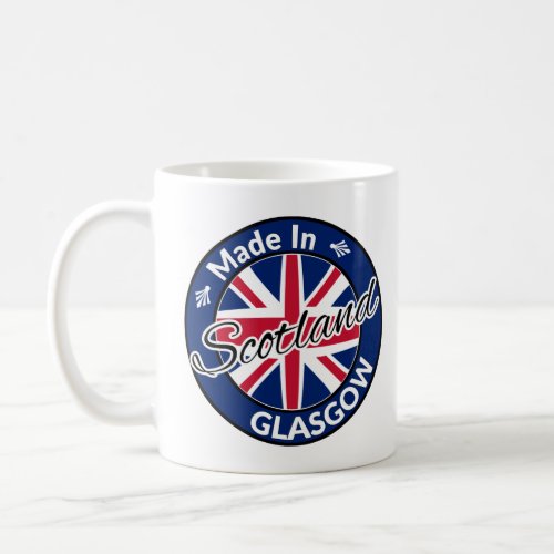 Made in Glasgow Scotland Union Jack Flag Coffee Mug