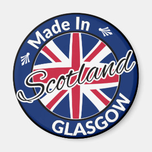 Made in Glasgow Scotland Union Jack Flag Magnet