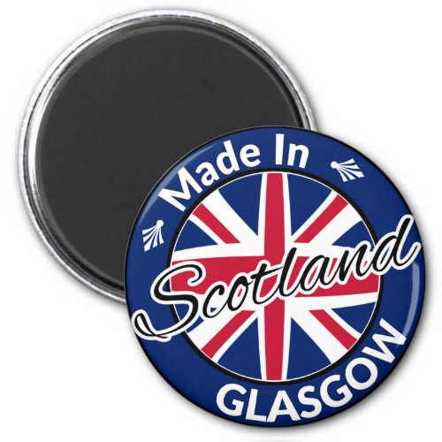 Made in Glasgow Scotland Union Jack Flag Magnet