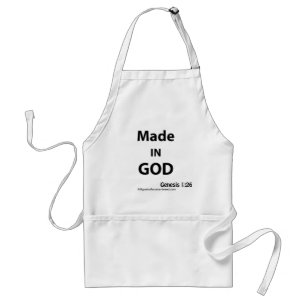 Made in God Bible Quote Adult Apron