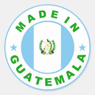 made in guatemala country flag label round stamp