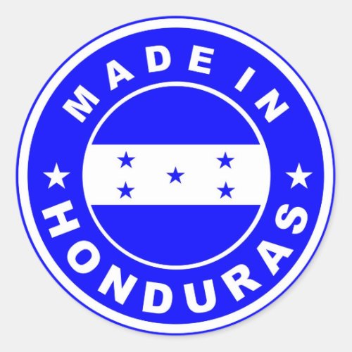 made in honduras country flag product label round