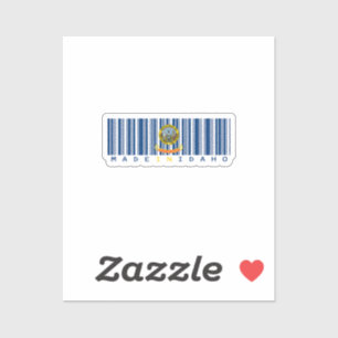 Made in Idaho Barcode Flag Sticker – State Pride